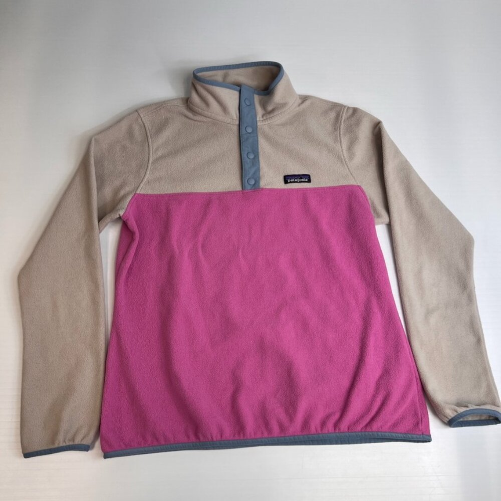 Patagonia Sweater Women Medium Snap T Jumper Sweatshirt Color Block Hype Core